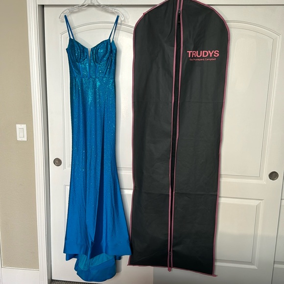 Sherri Hill Dresses & Skirts - Peacock blue studded prom dress